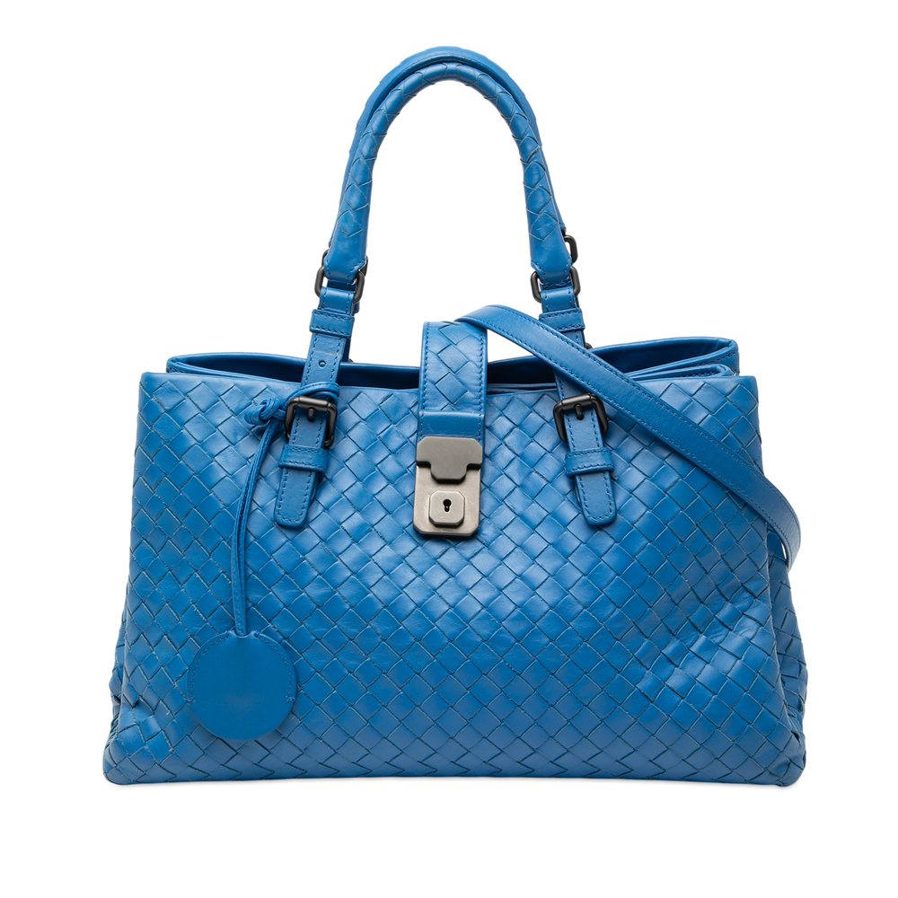 Pre-Loved Bottega Veneta Small Nappa Intrecciato Roma Satchel